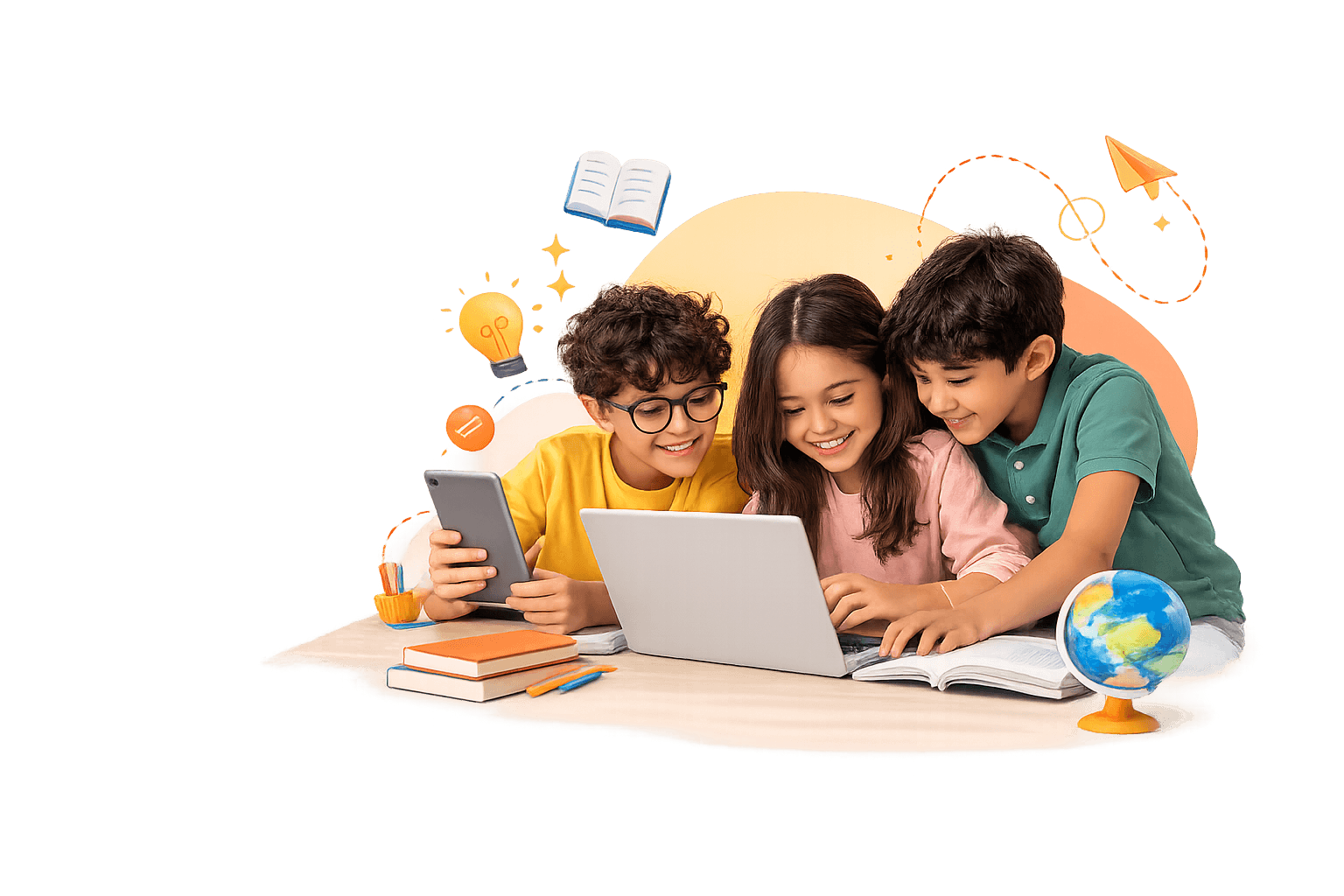 Students studying together